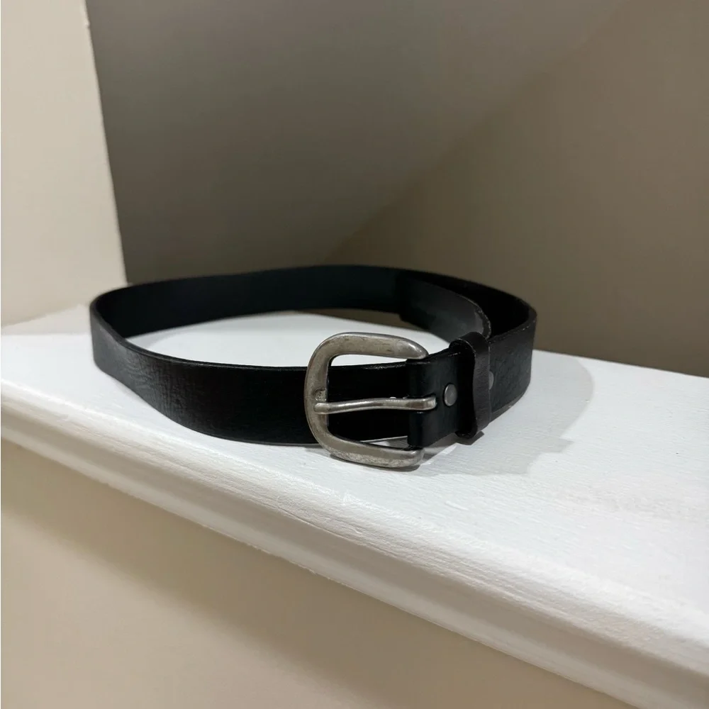 Kid's Black Leather Belt